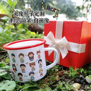 แก้วเคลือบหนา 350 มล. ลายม้า พิมพ์ลายตามสั่ง ขวดน้ำ แก้วกาแฟ - Product Image 3