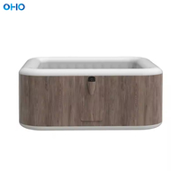 Jacuzzi carré gonflable à prix de gros avec jets de massage, portable, en technologie Drop Stitch, pour les passionnés de fitness en extérieur