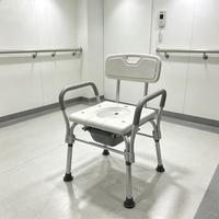 Chaise de toilette multifonctionnelle pour lit, avec seau amovible, pour douche et toilettes, pour personnes âgées et handicapées, garantie 1 an, unisexe, CE