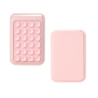 Support magnétique pour cartes avec ventouse en silicone et logo personnalisé, type A, pour étui pliable magnétique Apple