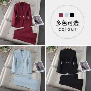 Women's Black Pants Suit Polyester Blend Anti-Wrinkle Professional Workwear Formal Wear - Product Image 3