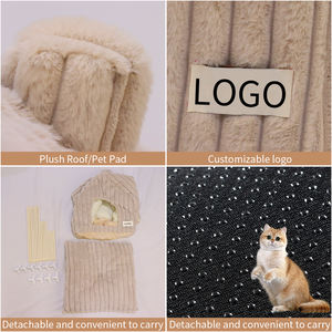 Beheiztes Katzen bett Beheiztes wärmendes Haustier bett für Katzen und Hunde Wasch bares beruhigendes rundes Donut-Haustier bett mit Heizkissen - Product Image 5