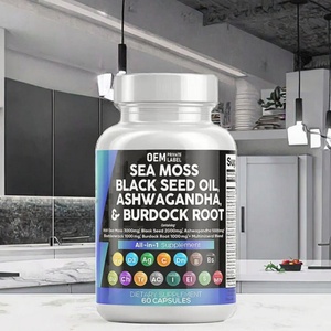 Complejo Todo en Uno de Vitaminas y Minerales, Cápsulas de Ashwagandha con Aceite de Semillas Negras y Musgo Marino, Extracto de Algas Marinas, Cápsulas de Vitaminas - Product Image 4