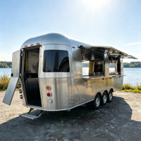 Camion de restauration mobile en acier inoxydable pour le marché australien, cuisine mobile, remorque BBQ