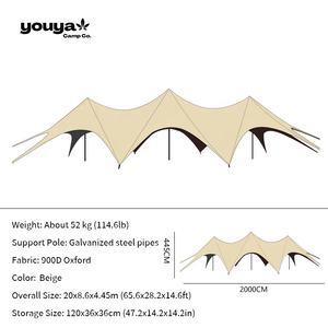 เต็นท์กลางแจ้งแบบพรีเมี่ยมขนาด40-80คนเต็นท์แบบสามยอดกันน้ำได้หรูหราขนาดใหญ่ใช้กลางแจ้งแคมป์ปิ้งปาร์ตี้งานแต่งงาน - Product Image 6