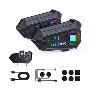 Y10 Waterproof IPX6 Motorcycle Helmet BT Headset Large Size 48-Hour Battery Life Intelligent Noise Reduction <b>Wireless</b> - Product Image 2