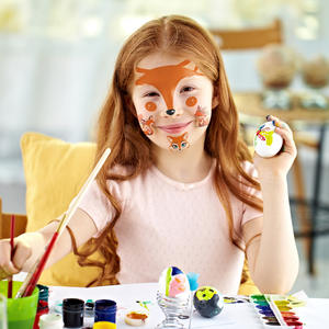 Adesivi per tatuaggio temporaneo con viso di animale per bambini trucco magico per feste di festa nuovi adesivi per viso di carta - Product Image 2