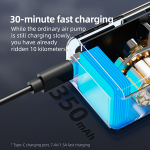 Pompe électrique portable A2mini 120 PSI avec personnalisation de marque, mini gonfleur sans fil avec valve Presta Schrader pour VTT et vélo de route - Product Image 5