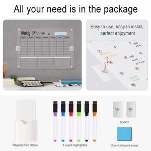 Planificador Diario Magnético Acrílico Ultra Funcional, Tamaño Personalizado, Elegante y Reutilizable, Fácil de Pegar - Product Image 6