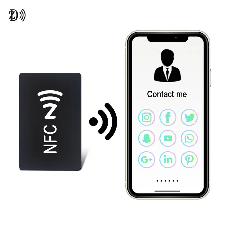 การ์ด NFC กันน้ำ RFID มาตรฐานการสื่อสารทางสังคม13.56MHz นามบัตร RFID
