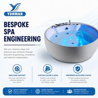 Baignoire de massage autoportante en acrylique haute brillance OEM/ODM avec robinet intégré, commande intelligente, spa portable pour hôtel, villa, appartement