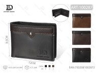 Portafoglio da Uomo in Pelle con Patchwork, Chiusura a 7 Pieghe, Stile Vintage per Uso Quotidiano - Product Image 1