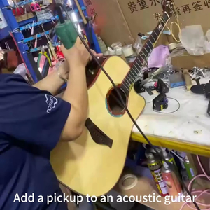 36 Inch Solid <b>Top</b> Acoustic Guitar with High Gloss and EQ Inlay - Product Image 5