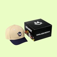 Boîte à chapeau noire personnalisée avec matériaux recyclés et gaufrage mat pour les cadeaux promotionnels de chapeau