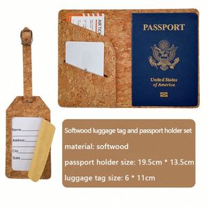 Funda para Pasaporte y Etiqueta de Equipaje de Corcho Ecológico, Suave y Resistente al Agua - Product Image 5