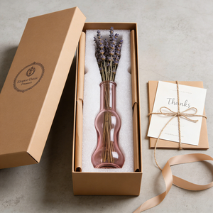 Vaso in Vetro Rosa Curvo e Alto, Bottiglia Decorativa per Centrotavola Matrimoniali, Elegante Arredamento per la Casa, Produttore - Product Image 3