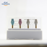Kit de chirurgie dentaire de haute qualité Huacera QR2104 mèches de routeur diamantées mèches à pointe de carbure polonais Composite pour cliniques dentaires