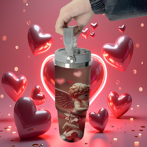 Vasos Personalizados Retro <span class=keywords><strong>de</strong></span> 30 oz con Diseño <span class=keywords><strong>de</strong></span> Pareja <span class=keywords><strong>de</strong></span> Ángeles para San Valentín, Estilo Vintage Único para Celebraciones Románticas, Disponibles en EE. UU. - Product Image 5