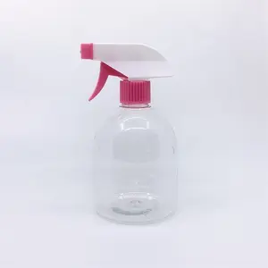 Transparent 16oz Plastic Hand Wash Bottle Liquid Lotion Gel Bottle With Lotion Pump