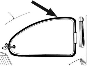 Welt de pincement de fenêtre Popout noir compatible avec VW Type 1 Beetle/Bug 1953-1977 - Product Image 2