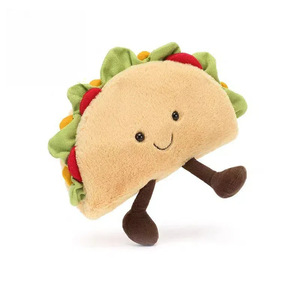 Boneka Makanan Lucu dari Bahan Polyester & Kapas PP Super Lembut, Aneka Ragam Burger Pizza Taco Kue, Hadiah Menenangkan untuk Anak-Anak Remaja - Product Image 5