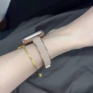 Lady Slim Solid <b>Wrist</b> Metal Bracelet for Apple Watch S10 1146mm 42mm Ultra 49mm and 20mm Watch Zinc Alloy Charm Watch Band - Product Image 4