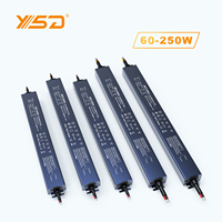 Alimentations LED YSD à PFC élevé 150W, 12V 24V 36V 48V 30W 60W 200W, Série F, IP67, pour bandes LED