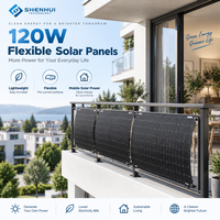 Panneau solaire flexible léger de 120 W, module photovoltaïque pour station d'alimentation portable, camping, camping-car et sauvegarde d'énergie d'urgence