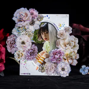 3 pièces d'autocollants pour animaux de compagnie en papier Night Flower God Series <span class=keywords><strong>Dark</strong></span> Series Journal Decorative Source Material <span class=keywords><strong>into</strong></span> 6 Choices - Product Image 1