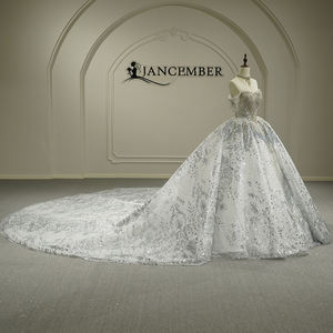 ชุดแต่งงานเจ้าหญิงสไตล์ฝรั่งเศสแบบมินิมอลลิสต์ รุ่น Gt26033 ขายดี แฟชั่นใหม่ล่าสุด ดีไซน์เปิดไหล่ ทรงคอร์ท แบรนด์ Jancember - Product Image 2