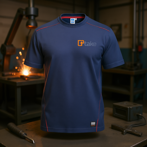 เสื้อยืดแขนสั้นสีน้ำเงิน 2XL ชุดทำงาน - Product Image 3