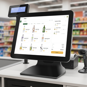 เครื่องชำระเงิน POS แบบตั้งโต๊ะสำหรับธุรกิจขนาดใหญ่ ระบบ POS ครบวงจรพร้อมหน้าจอ LED ขนาด 8 นิ้วสำหรับลูกค้า - Product Image 1