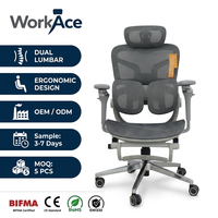 Chaise de bureau ergonomique confortable, pivotante à 360°, en maille respirante Dragon, hauteur réglable, pour étude, vente directe usine