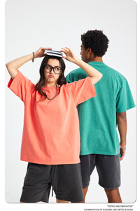 T-shirt délavé à l'acide pour hommes, personnalisable avec logo, 250 g/m², haute qualité, coupe oversize à épaules tombantes, taille US, style vintage - Product Image 6