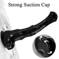 Dildo en forme de cheval de 9,8 pouces en silicone/TPE souple et réaliste avec ventouses puissantes, étanche, jouet sexuel anal pour femmes, hommes et gays