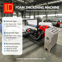 Máquina laminadora de espuma multicapa JLD para engrosamiento de láminas EPE/XPE - Unión por termofusión de alta resistencia, automática, de alta velocidad, 2100 mm de ancho