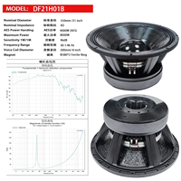 Haut-parleur subwoofer 21 pouces, bobine vocale 8 pouces, haute puissance 8000W, 2 aimants 380mm adaptés à l'audio professionnel de la scène extérieure