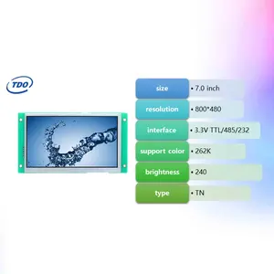 TDO 7.0 인치 800*480 스마트 UART 직렬 TFT LCD 디스플레이가 아닌 Dwin 및 Next