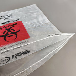 Sacs de transport de spécimens médicaux de sécurité biohazard en PE avec fermeture éclair et pochette pour documents - Product Image 6