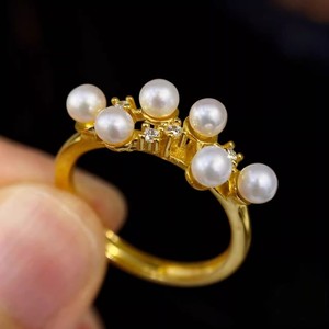 10750DIY Accesorios de Perlas, Anillo de Plata S925 con Base Vacía para Perlas Redondas de 9-11 mm, Fornituras y Componentes de Joyería - Product Image 3