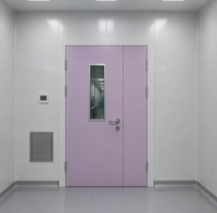 Porte de sécurité antibactérienne en acier pour salle blanche d'hôpital |   Bande anti-collision hermétique certifiée CE