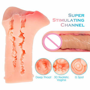 Mainan seks untuk pria, perangkat masturbasi pria, bokong belakang realistis Vagina titik ganda, mainan seks Vagina saku untuk pria - Product Image 5