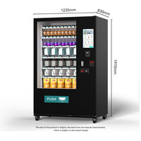 Distributeur automatique de snacks tunisien pour boissons froides, acceptant les cartes de crédit et les paiements par code QR