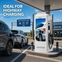 Station de recharge DC au sol de 60 kW, 80 kW, 120 kW avec écran de 55 pouces pour les opérations commerciales