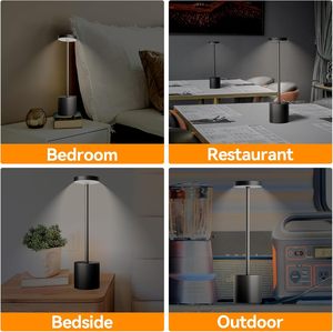 Lámpara LED Recargable Inalámbrica de Metal con Carga USB, Táctil, Moderna, de Lujo, Dorada, con Temperatura de Color Ajustable y Regulable - Product Image 4