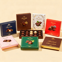 Boîte d'emballage en carton personnalisable pour la Saint-Valentin, snack, noix, bonbons, chocolat doux, stratifications brillantes et mates, diviseurs inclus