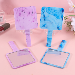 ZONYin กระจกแต่งหน้าพลาสติก ABS ทรงสี่เหลี่ยมพกพาได้กระจกแต่งหน้าแบบ HD โลโก้ตามสั่งสำหรับผู้หญิง - Product Image 5