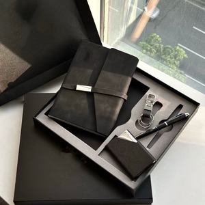 Luxurious Black 4 PCS <b>Gifts</b> Set with Key Chain <b>Pen</b> and Business Card Holder for Christmas <b>Gifts</b> - Product Image 1