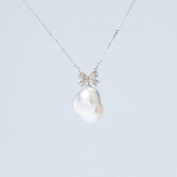 Bijoux pour femmes exquis et élégants, nouveau pendentif en argent sterling S925, perle baroque d'eau douce