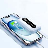 Batterie externe portable mini haute qualité avec écran LCD, 10000 mAh, câbles intégrés, chargeur de téléphone avec cordon – Prix usine